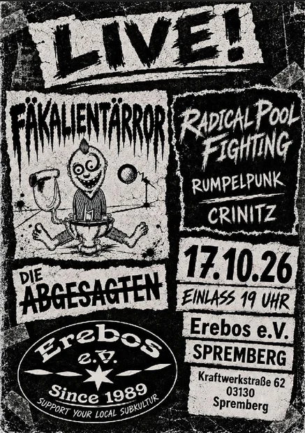 Fäkalientärror x Radical Pool Fighting x Die Abgesagten