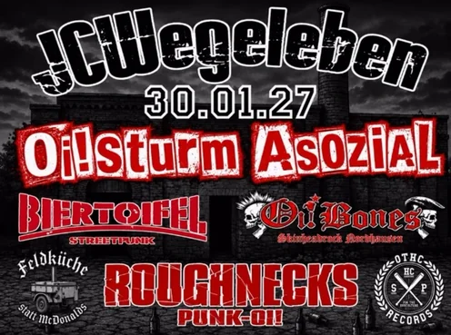 Oi!STURM ASOZIAL + BIERTOIFEL + Oi!BONES + ROUGHNECKS