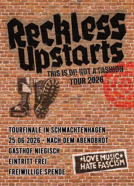 Reckless Upstarts - Tourfinale - 2026